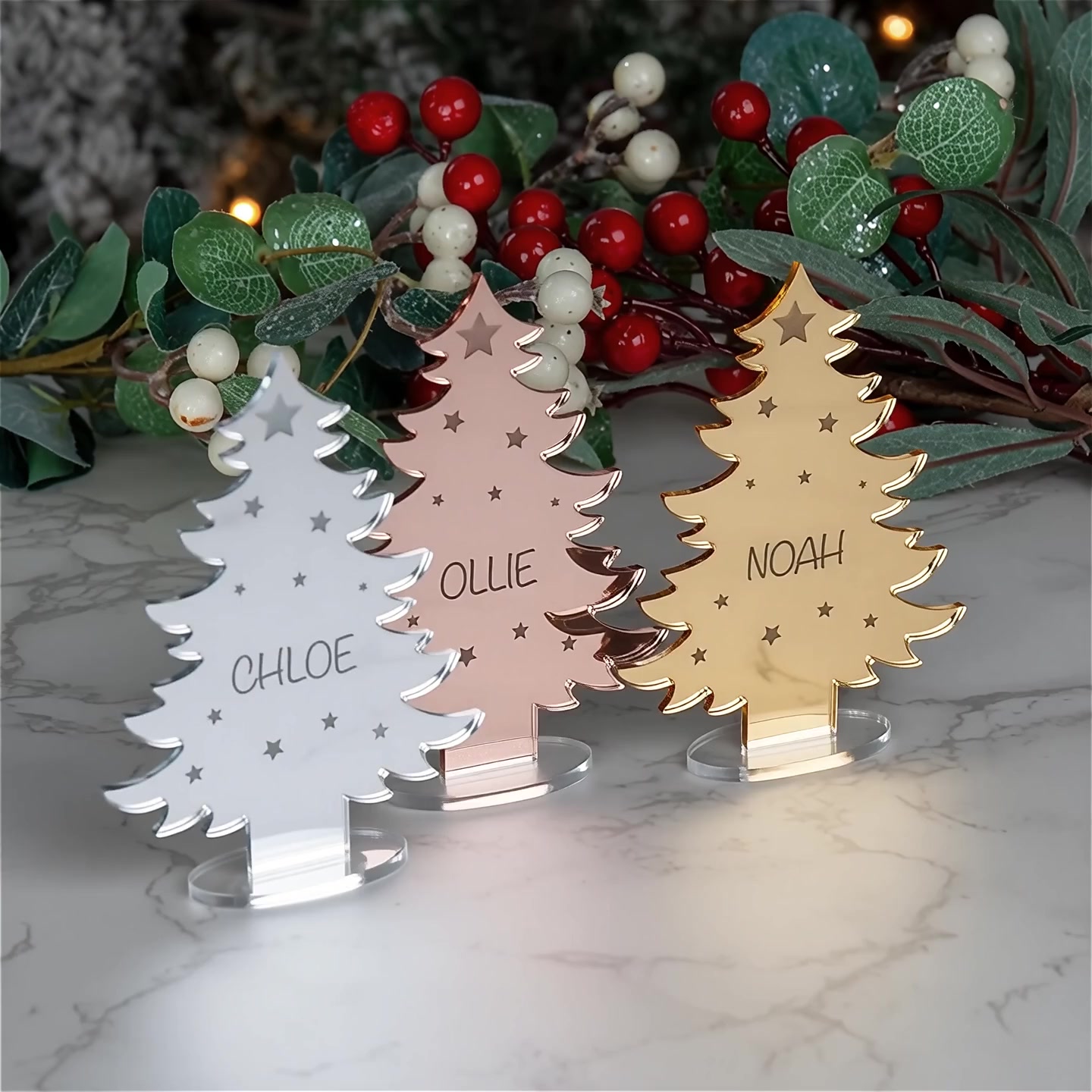 Personalised Christmas Tree Place Names