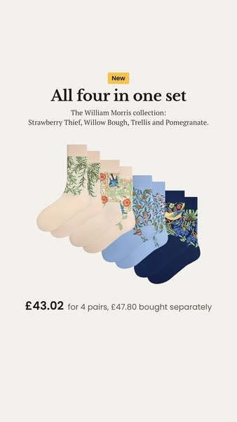 All 4 Morris socks in one set: £43.02