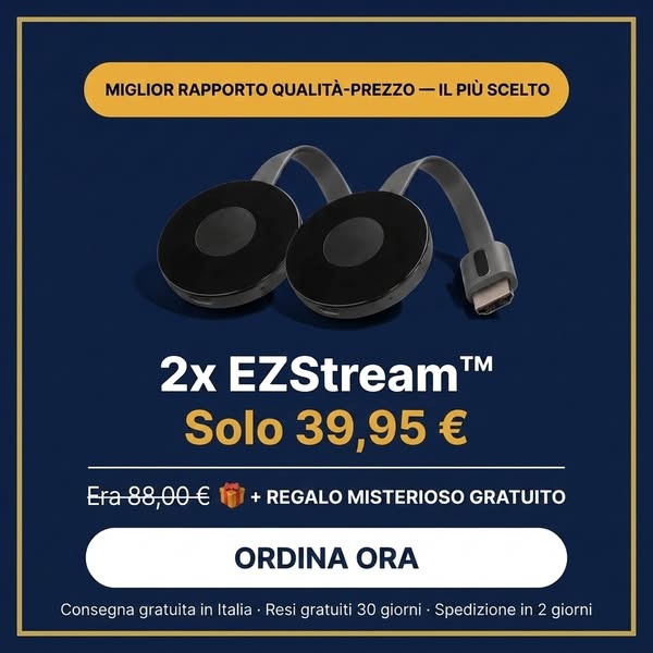 Un Cavo HDMI. Tutti i Canali. Nessuna Bolletta Sky. Nessun Costo Mensile.