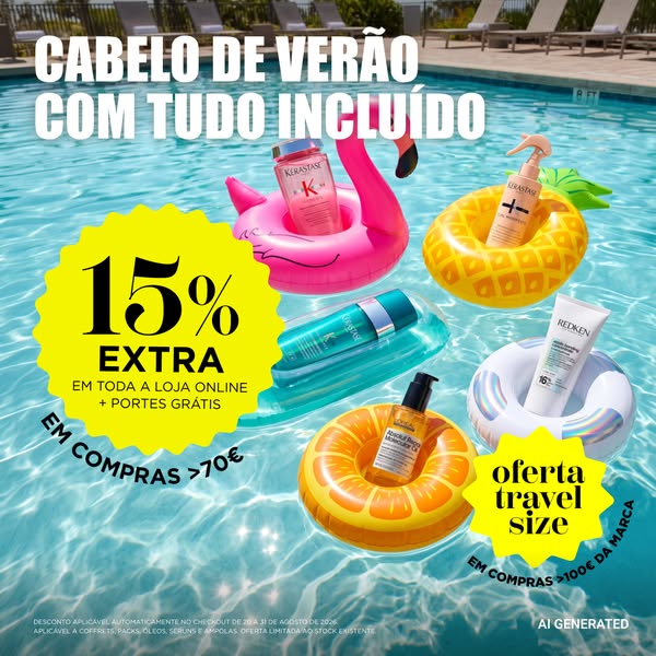 15% EXTRA + Portes Grátis + Oferta Travel Size*