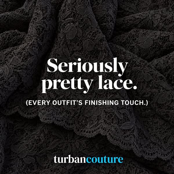 Beanie Wrap Lace - Black