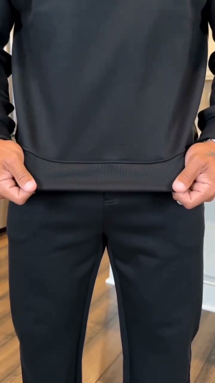 Men's Black Quarter Zip Sweatshirt