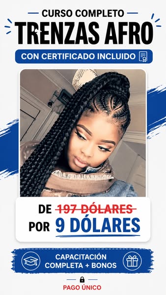 Domina +10 técnicas de trenzas por $9