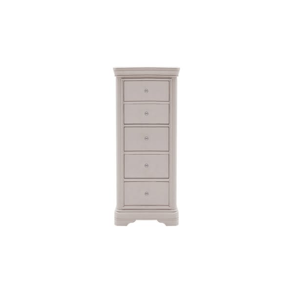 Mabel Taupe 5 Drawer Tall Chest by Vida Living