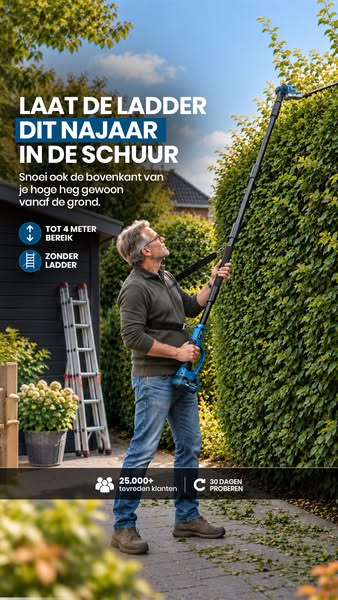 Laat de ladder in de schuur