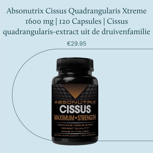 Absonutrix Cissus Quadrangularis Xtreme 1600 mg | 120 Capsules | Cissus quadrangularis-extract uit de druivenfamilie