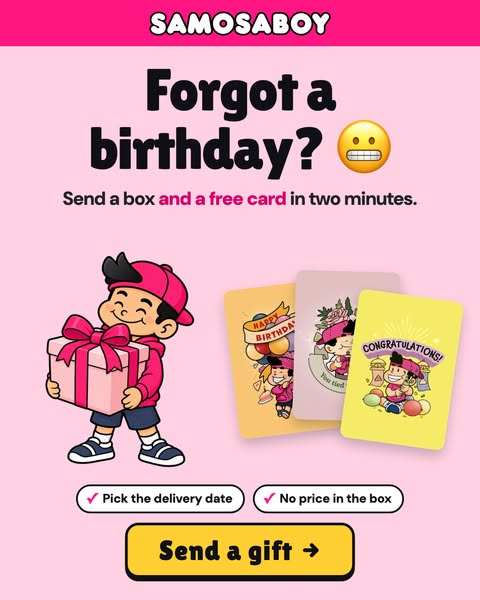 Forgot a birthday? Fixed.