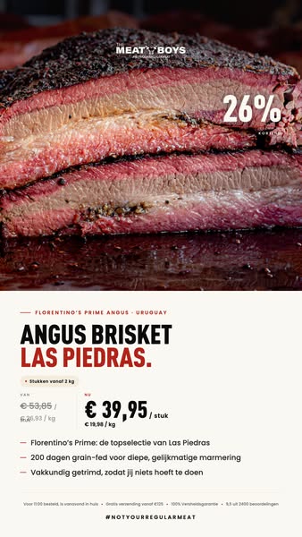 Brisket Angus Las Piedras (26% korting)