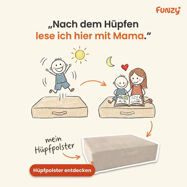 Hüpfen, wo Platz ist: im Kinderzimmer