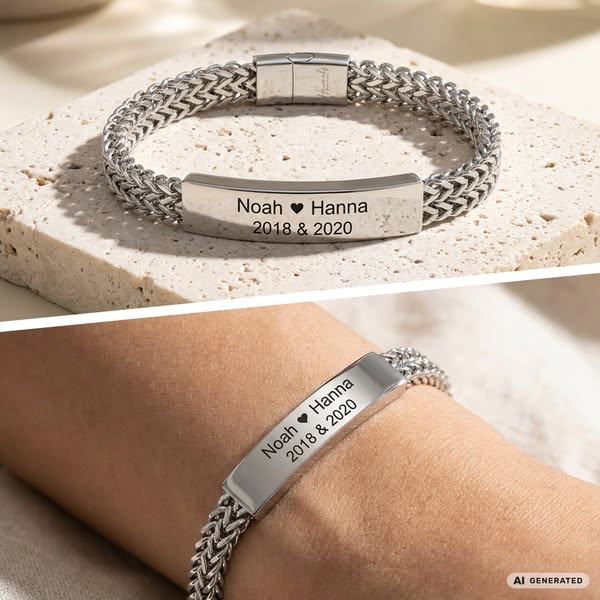 Armband mit 2-zeiliger Gravur