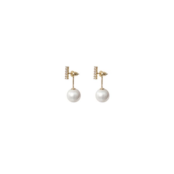 Talia Diamond Pearl Mini Earrings