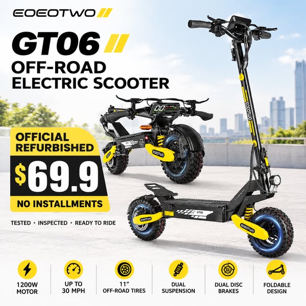 Certified Refurbished 1200W Scooter — ONLY $69.90!
