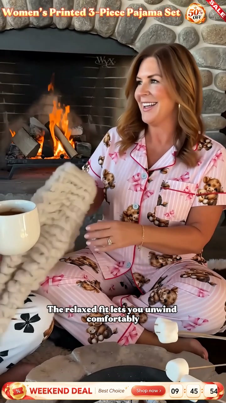 LAST DAY! 50% OFF! Highland Cow 3-Piece Pyjama Set – Cute & Cosy!