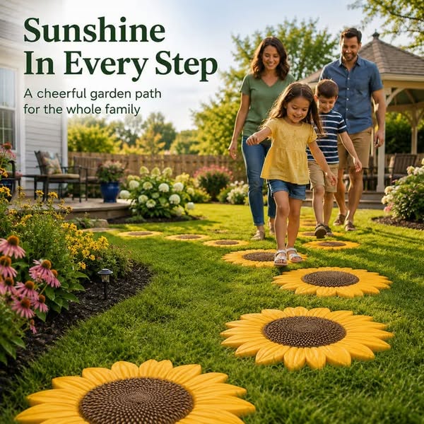 49% OFF - Reusable Sunflower Stepping Stone Mold - Sunflower / Diameter: 15.7 in (40 cm)