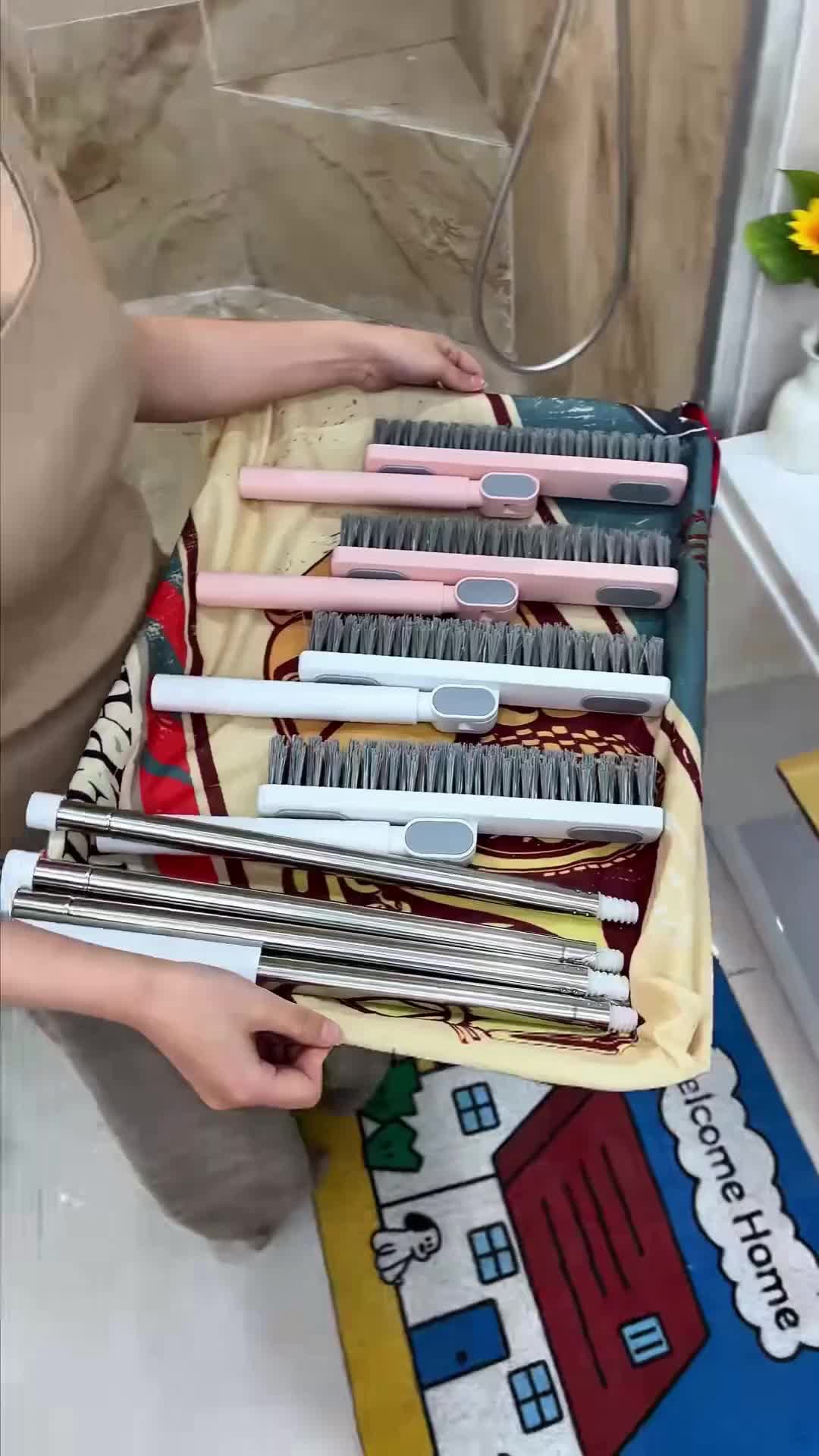 2-in-1 V-Form rotierende Bodenreinigungsbürste | Müheloses Reinigen!