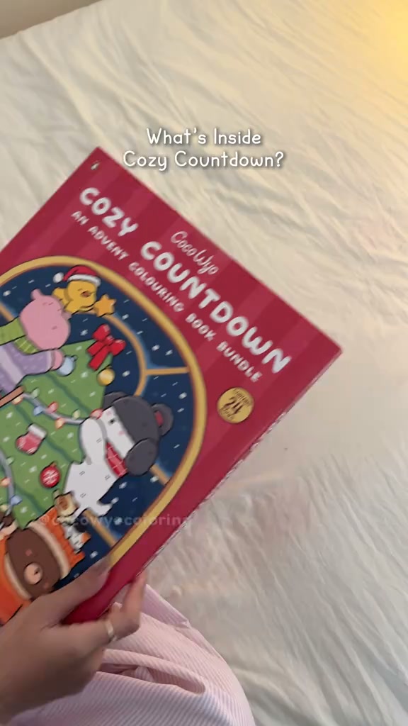 24-Day Christmas Countdown Flip Window Coloring Book Set
