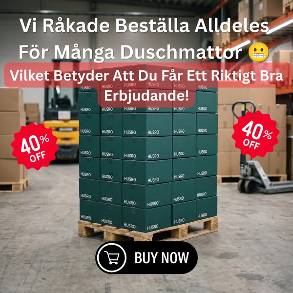 40 % rabatt — så länge lagret räcker