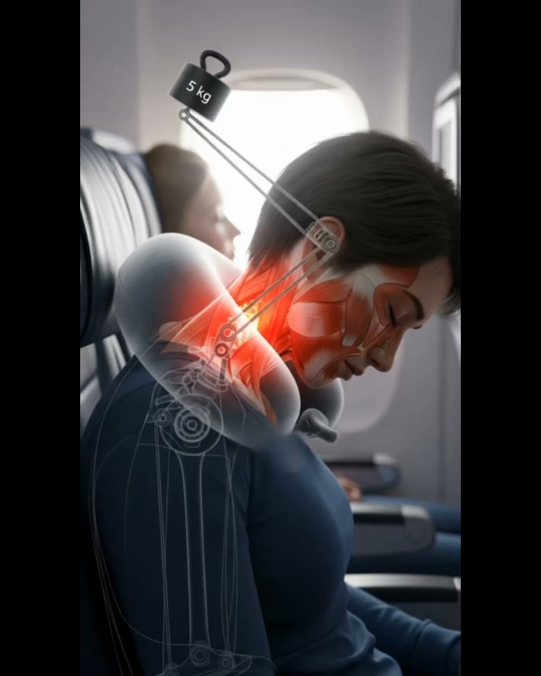C'était pas l'avion. C'était impossible de dormir correctement.