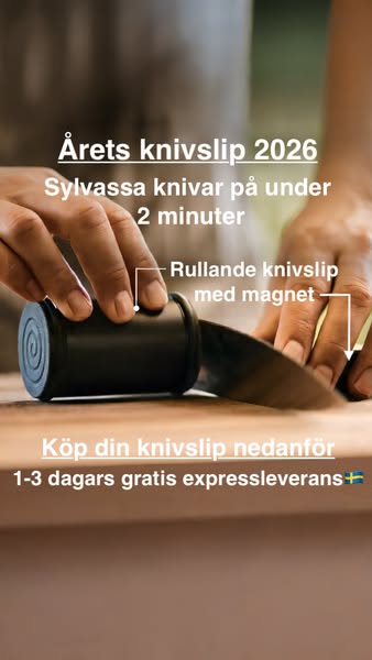 Årets knivslip 2025, nu till super-rea. Gör det till en fröjd att stå i köket! Förvandla alla dina knivar hemma till proffsverktyg