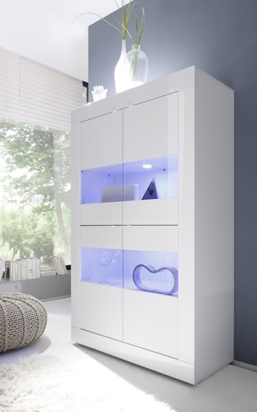 Vaisselier-vitrine 4 portes BERGAME