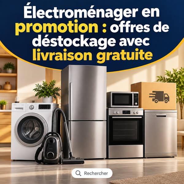 Découvrez plus d'informations sur l'électroménager en promotion : offres de déstockage avec livraison gratuite