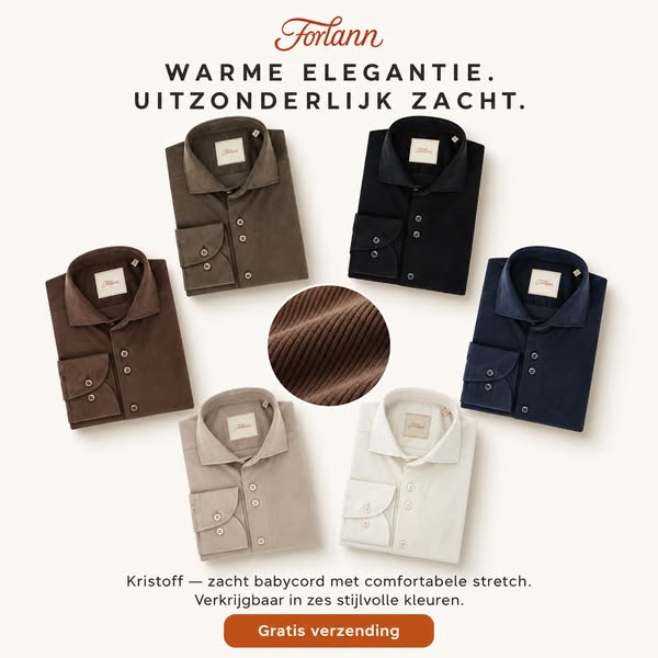 Ontdek de Forlann Kristoff – Luxe ribfluwelen hemd