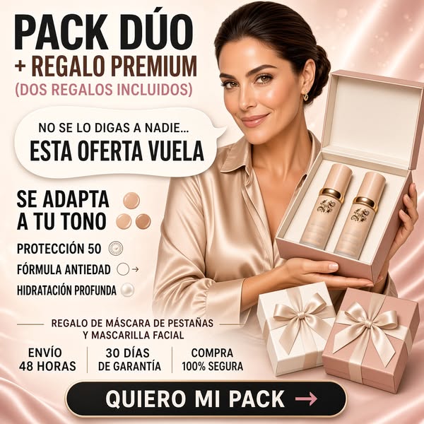 2 BASES + REGALO MASCARA PESTAÑAS + MASCARILLA FACIAL