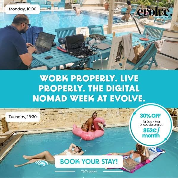 Stop the Airbnb Roulette. Join a Real Digital Nomad Community in Sunny Malta