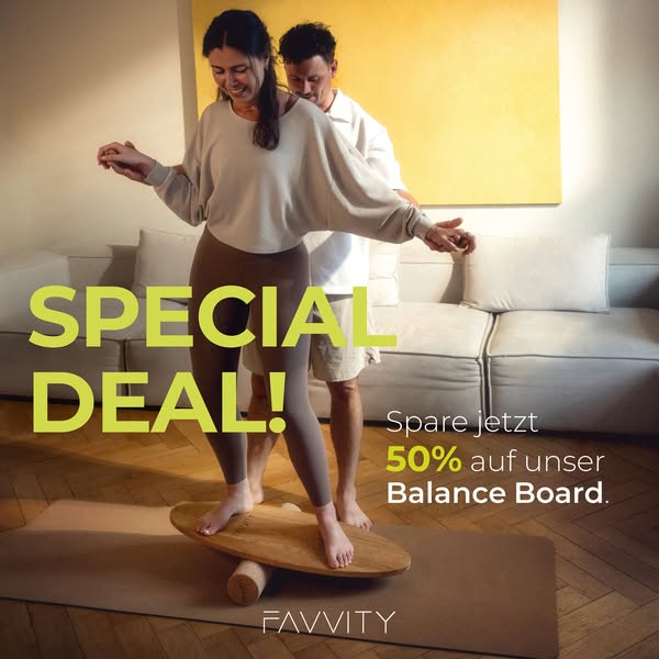 Das Favvity Balance Board aus 100% FSC-Eichenholz