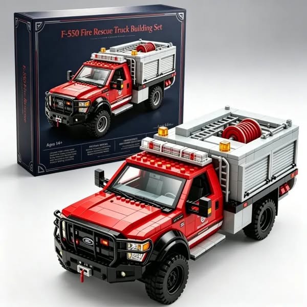 F-550 Fire Rescue Truck Building Set - Salute to the heroes who went against the flames