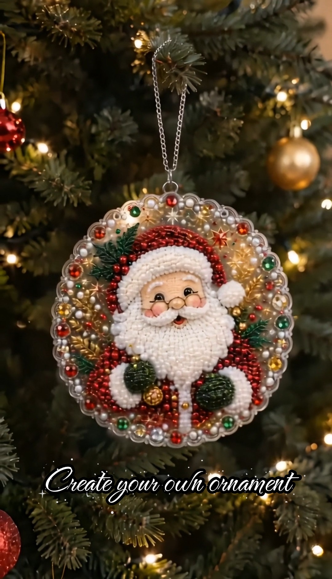 Christmas Pearl Art DIY Hanging Ornament Kit