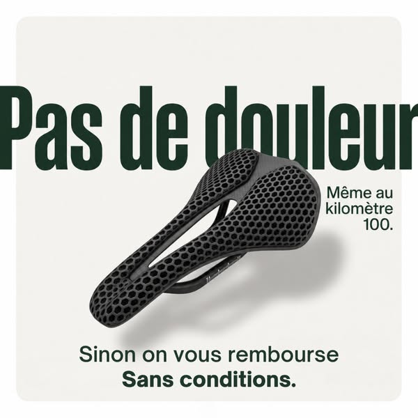 Pas de douleur même au kilomètre 100, ou remboursé