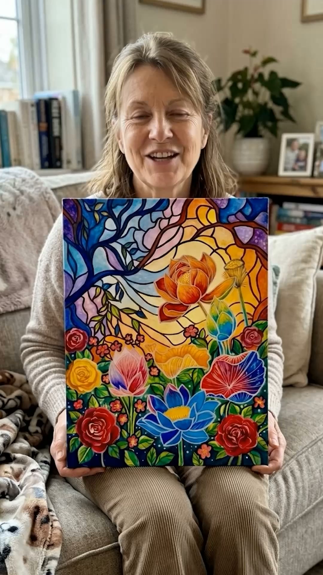 Turn A Blank Canvas Into Stained-Glass Style Art