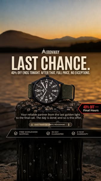 40% OFF Field Watches Built to Endure