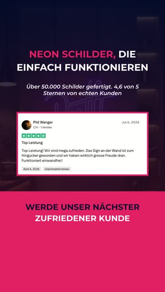 Neon-LED-Schild Angebot in 1 Minute | The Neon Company