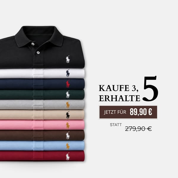 5 Polos für 89,90€