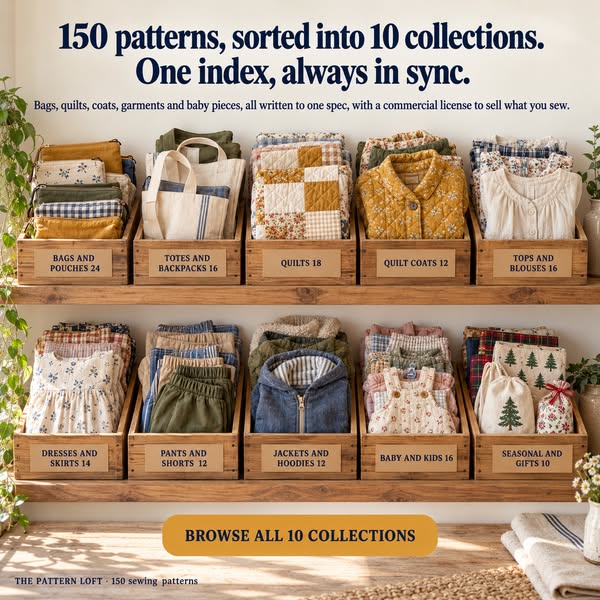 The Pattern Loft — 150 Sewing Patterns, 10 Collections