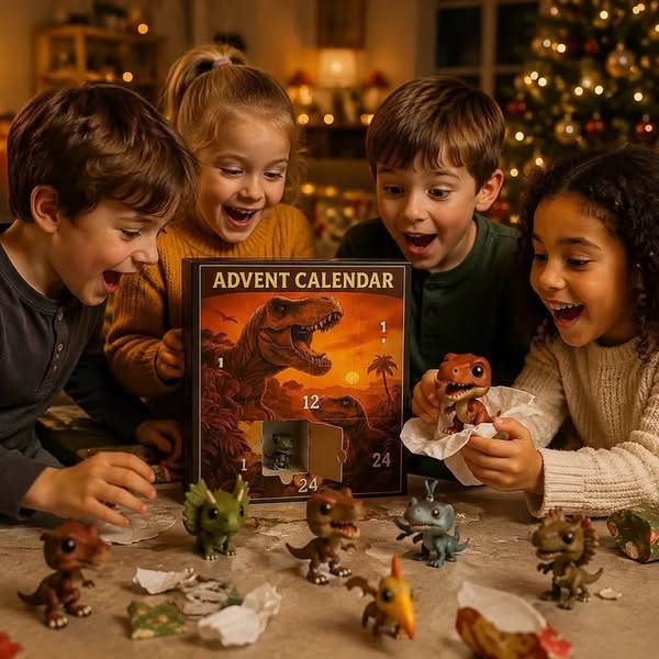 Dinosaur Advent Calendar, 24‑Day Christmas Countdown Calendar
