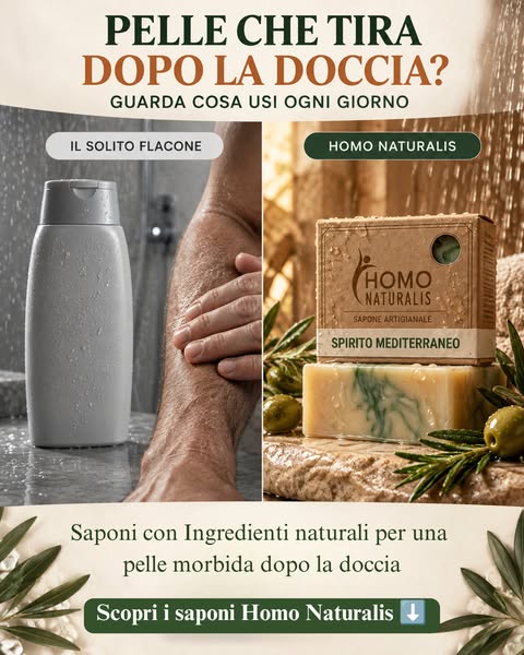 Saponi uomo 100% naturali