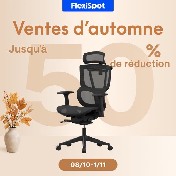 Fauteuils ergonomiques jusqu'à -50%