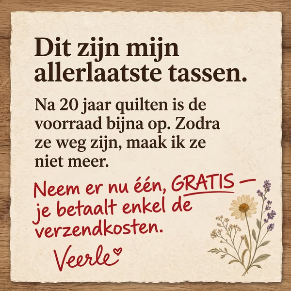 Elke Tas Is Nu Gratis