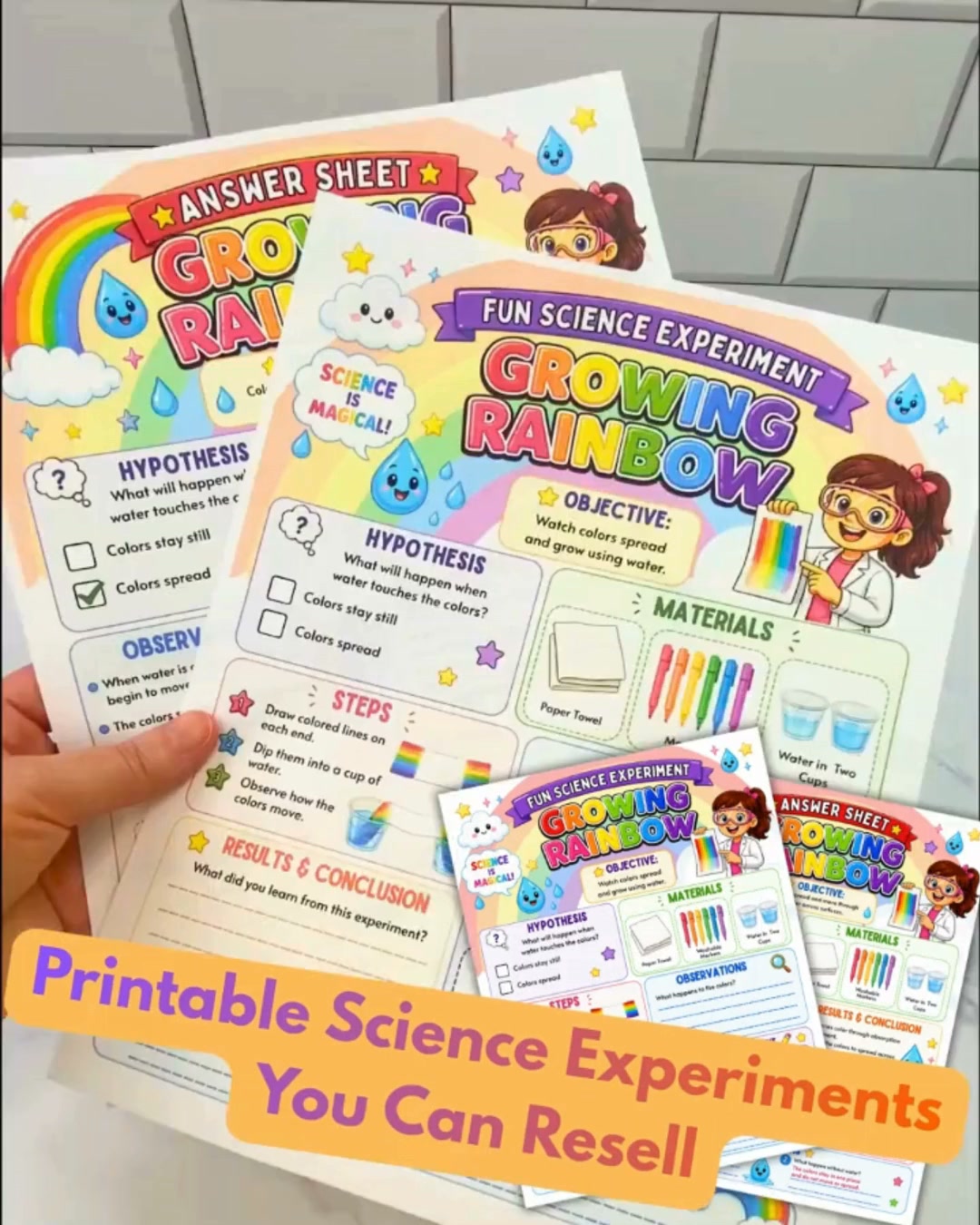 53 Science Printables Ready to Sell!