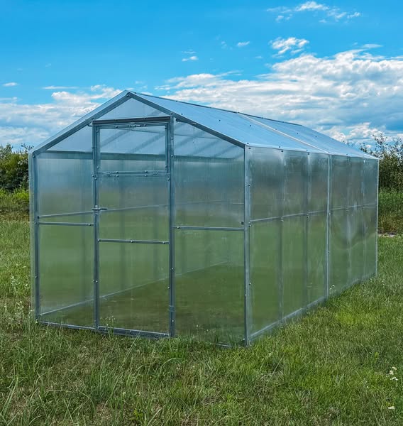 Szklarnia Domek Ekspert Mały 2,1x12m profil 40x20mm z poliwęglanem 6mm