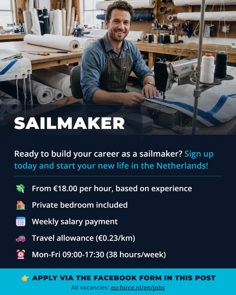 Vacancy Zeilmaker / Kapmaker | Netherlands