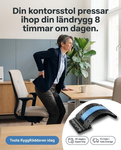 Sitter du 8 timmar/dag? Din rygg märker det