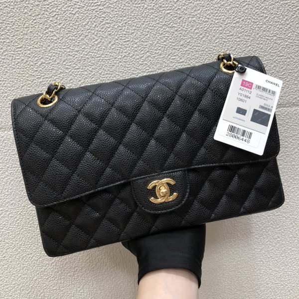 Classic Flap Bag Caviar Medium 25.5cm – Black & GHW