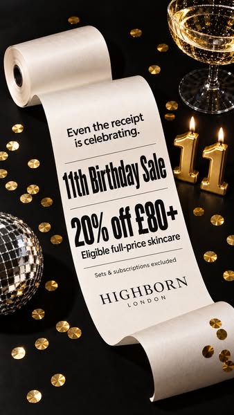 HIGHBORN Birthday Sale · 20% off £80+