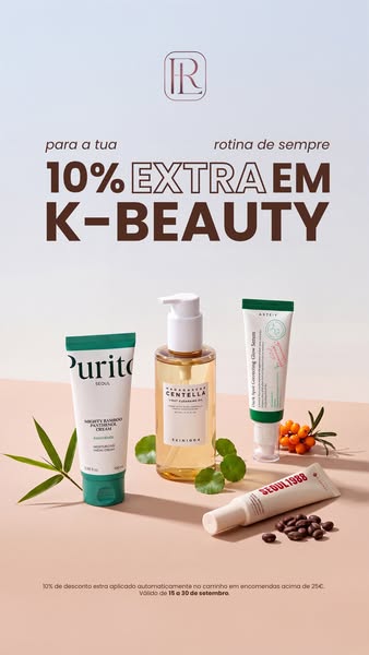 10% extra em toda a K-Beauty até 30 de setembro