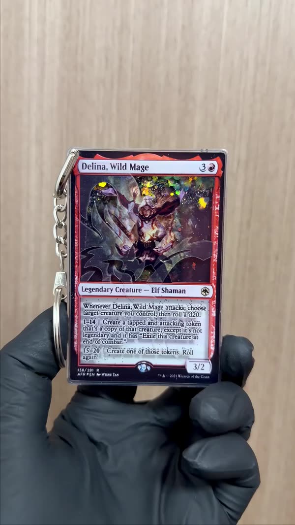 CUSTOM Magic the Gathering Card Quicksand Keychain