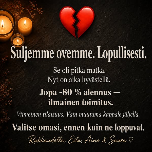 Kaksikymmentä vuotta. Nyt hyvästit